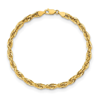 10k 4.75mm Semi-Solid Rope Chain