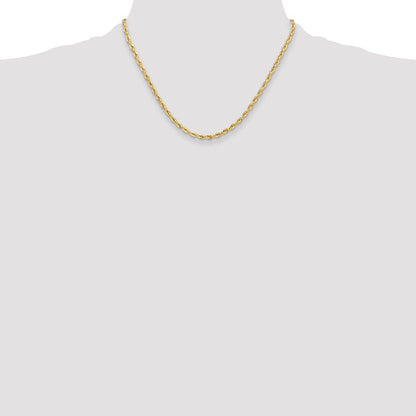 10k 3.5mm Semi-Solid Rope Chain