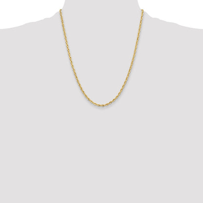 10k 3.5mm Semi-Solid Rope Chain