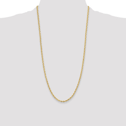 10k 3.5mm Semi-Solid Rope Chain