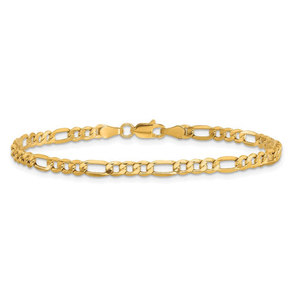 10k 3.5mm Semi-Solid Figaro Chain