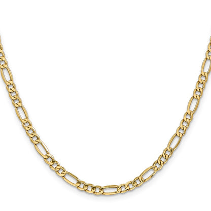 10k 4.4mm Semi-Solid Figaro Chain