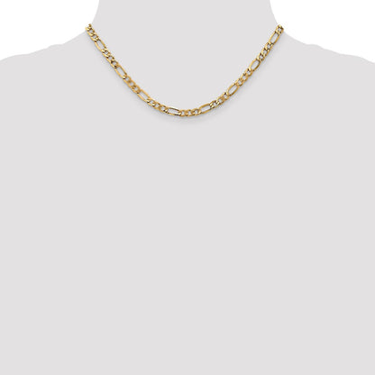 10k 5.35mm Semi-Solid Figaro Chain