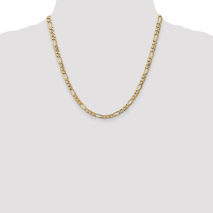 10k 5.35mm Semi-Solid Figaro Chain