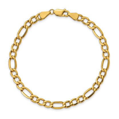 10k 5.35mm Semi-Solid Figaro Chain
