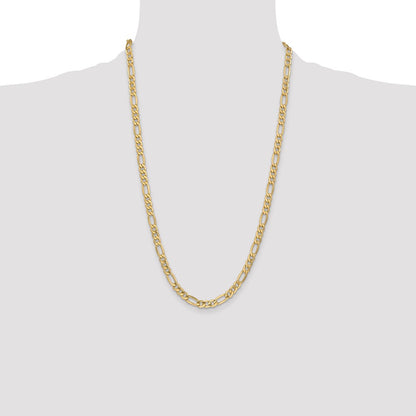 10k 6.25mm Semi-Solid Figaro Chain