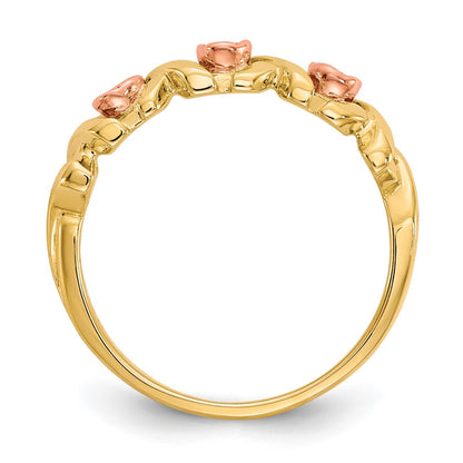 10k and 12k Two-tone Black Hills Gold -X- and Rose Ring
