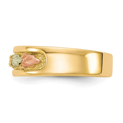 10k and 12k Tri-color Black Hills Gold Leaves Ladies Band