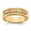 10k and 12k Tri-color Black Hills Gold Leaves Ladies Band