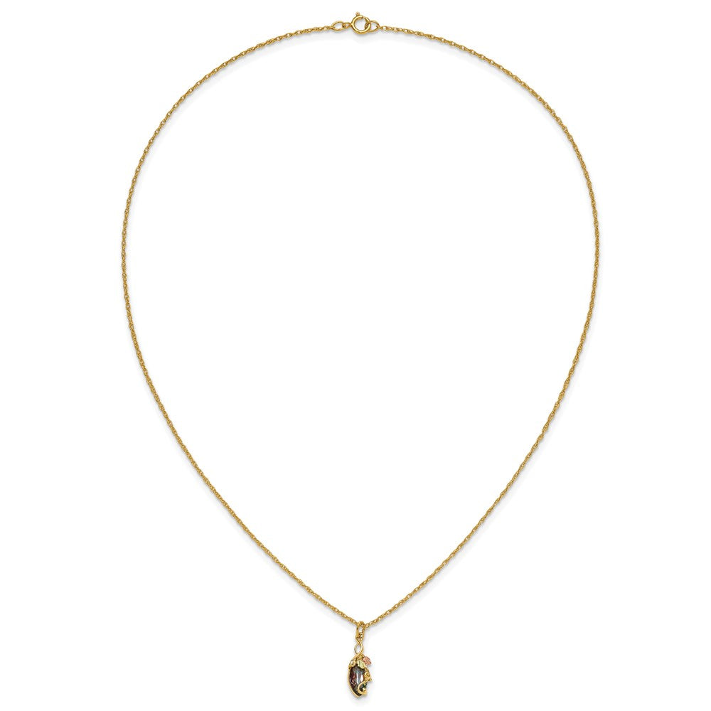 10k and 12k Tri-color Black Hills Gold Marquise Mystic Fire Topaz 14k Gold-filled Chain 18 inch Necklace
