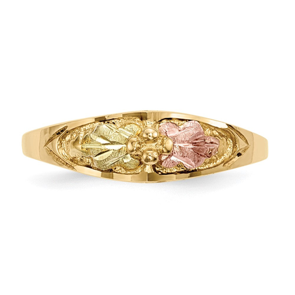10k and 12k Tri-color Black Hills Gold Leaves Ring