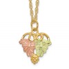 10k and 12k Tri-color Black Hills Gold Grapes and Leaves 14k Gold-filled Chain 18 inch Necklace
