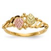 10k and 12k Tri-color Black Hills Gold Leaves Twist Ring