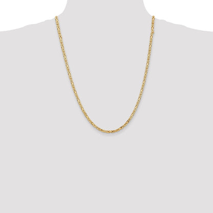 10K 3.25mm Byzantine Chain
