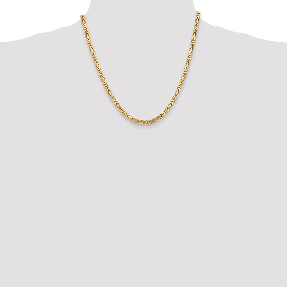 10K 4mm Byzantine Chain