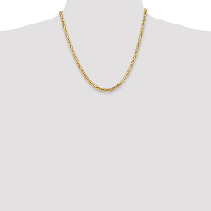 10K 4mm Byzantine Chain