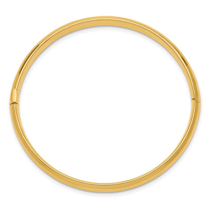 10k 3/16 Polished 5mm Hinged Baby Bangle Bracelet