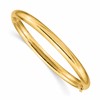 10k 3/16 Polished 5mm Hinged Baby Bangle Bracelet