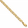 10k Solid Polished Fancy 7 inch Bracelet