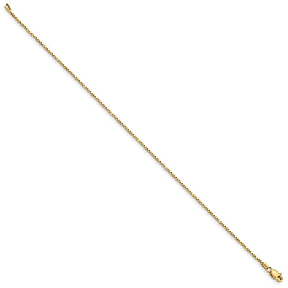 10k .95mm Box Chain Anklet