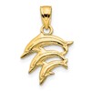 10k Triple Dolphins Charm