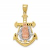 10k Two-tone and White Rhodium Mariner Blessed Mother Pendant