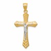 10K and White Rhodium Passion Crucifix Pendant