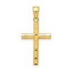 10k Diamond-Cut Cross Pendant