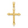 10k Budded Cross Pendant
