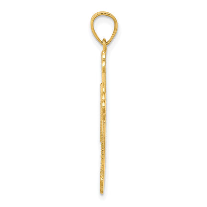 10k Budded Cross Pendant