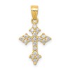 10k CZ Passion Cross Pendant