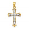 10k CZ Cross Pendant