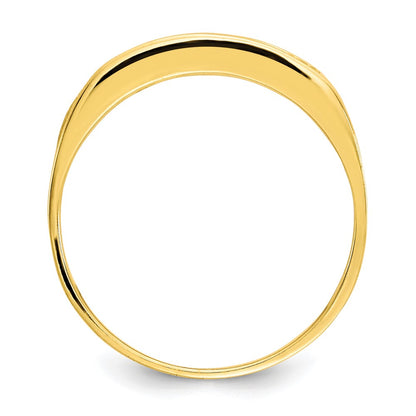 10k Polished 5-Stone CZ Size 3 Baby / Childs Channel Ring