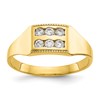 10k Polished 2-Row CZ Size 3 Baby / Childs Ring
