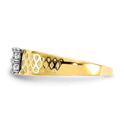 10k 4-Stone CZ and Lattice Size 1 Baby Ring