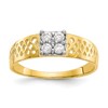 10k 4-Stone CZ and Lattice Size 1 Baby Ring
