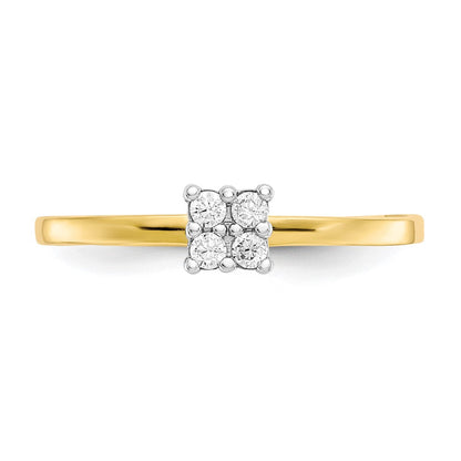 10k 4-Stone Clear CZ Promise Ring