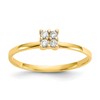 10k 4-Stone Clear CZ Promise Ring