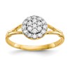 10k Clear CZ Cluster Halo Ring