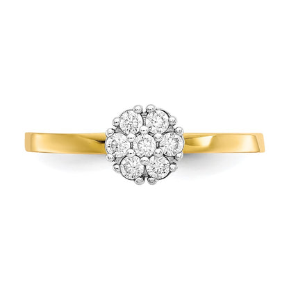 10k Clear CZ Cluster Promise Ring