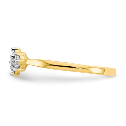 10k Clear CZ Fancy Ring