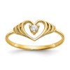 10k CZ Heart Ring