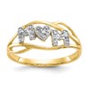 10K and White Rhodium MOM CZ Ring