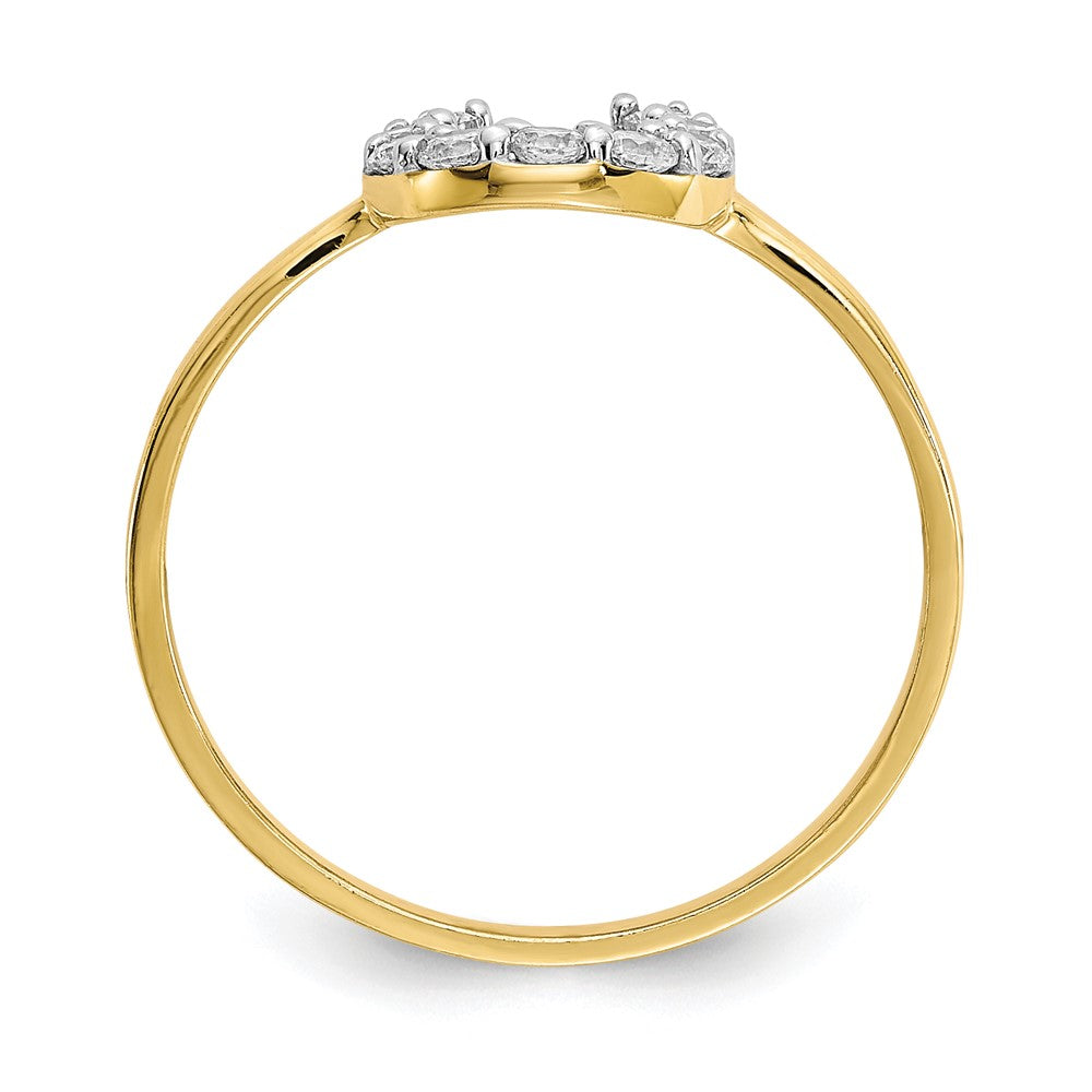 10k CZ Horseshoe Ring