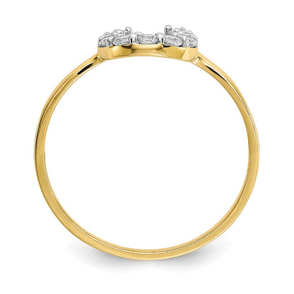 10k CZ Horseshoe Ring