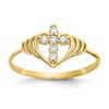 10k CZ Cross Ring