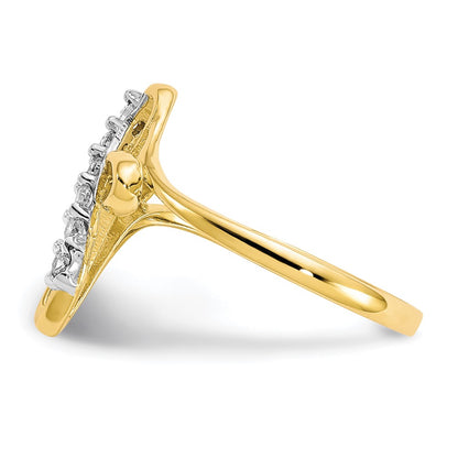10k CZ Cross Ring