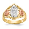 10k Two-tone and White Rhodium Our Lady of Guadalupe Ring