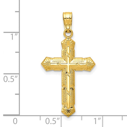 10k Passion Cross Pendant