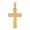 10k Textured Cross Pendant
